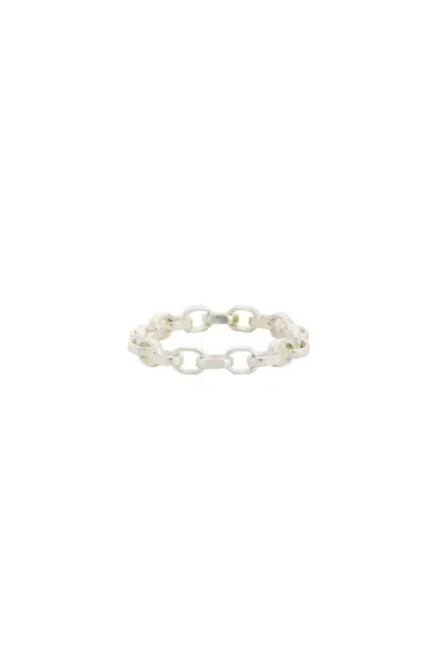 Loren Stewart Rolo Chain Ring In Sterling Silver