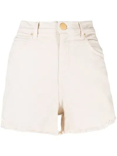 Lorena Antoniazzi High-waisted Denim Shorts In Neutrals