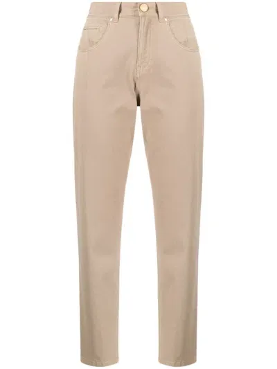 Lorena Antoniazzi Mid-rise Straight-leg Jeans In Brown