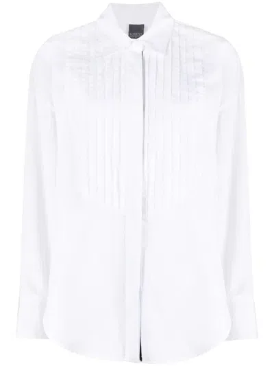 Lorena Antoniazzi Ribbed Long-sleeved Shirt In White