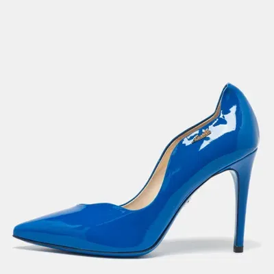 Pre-owned Loriblu Blue Patent Leather Pumps Size 37