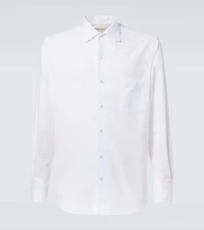 Loro Piana Andre Cotton Oxford Shirt In White