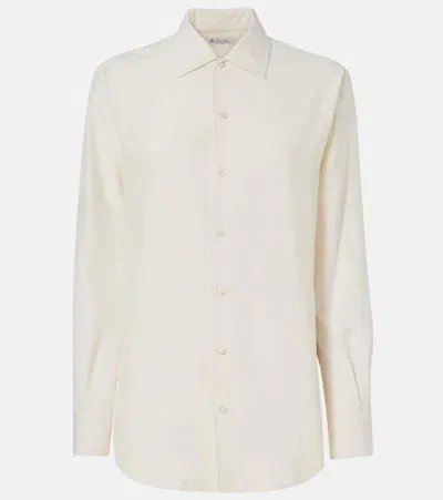 Loro Piana André Silk Shirt In White