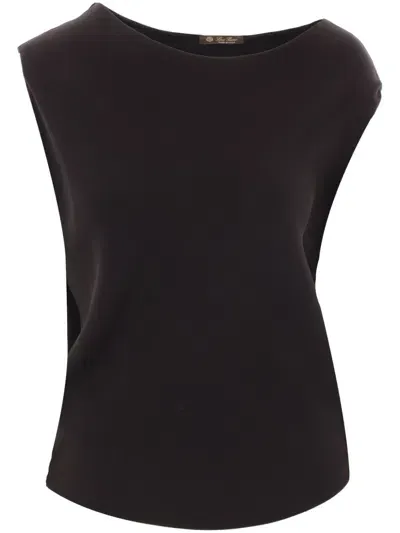 Loro Piana Asymmetric T-shirt In Black