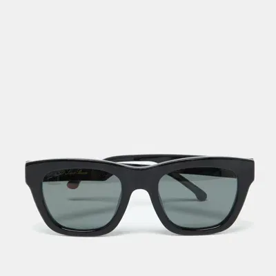 Pre-owned Loro Piana Black/grey Fal4920 Roaden Square Sunglasses