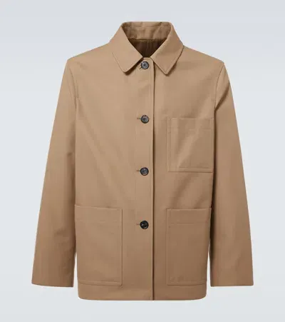 Loro Piana Caban Yudaki Reversible Wool-blend Jacket In Beige