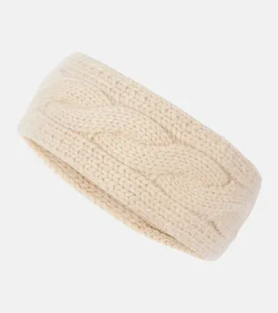 Loro Piana Cable-knit Cashmere Headband In White