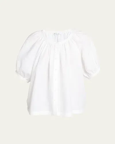 Loro Piana Gritt Linen Shirt In 1005 Optical White