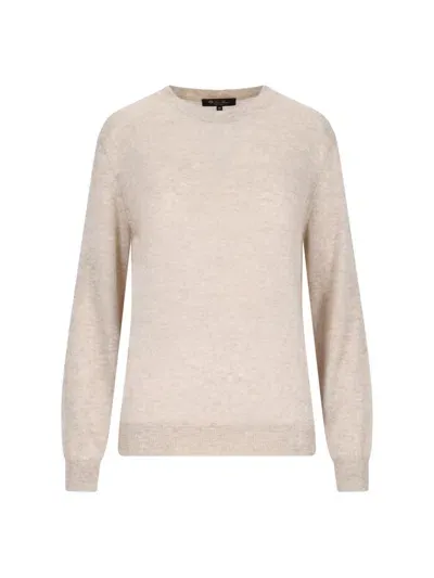 Loro Piana 'camino' Crew Neck Sweater In Beige