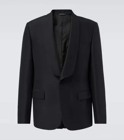 Loro Piana Cashmere And Silk Suit Jacket In Schwarz