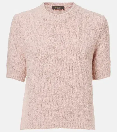 Loro Piana Cashmere And Silk Sweater In 3824 Silver Peony