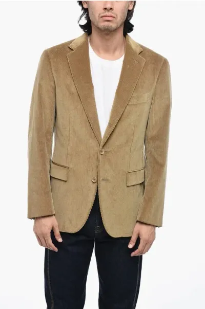 Loro Piana Corduroy Blazer With Notch Lapel