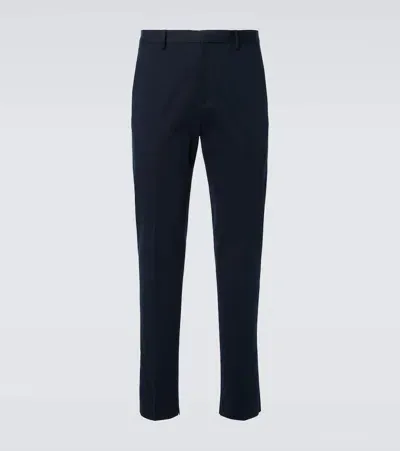 Loro Piana Cotton Straight Pants In Blue