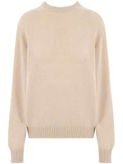 Loro Piana Crew-neck Cashmere Jumper In Neutrals