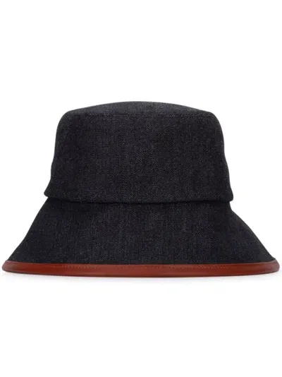 Loro Piana Denim Hat In Blue