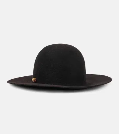 Loro Piana Evelyn Cashmere Felt Hat In Dark Pecan Brown