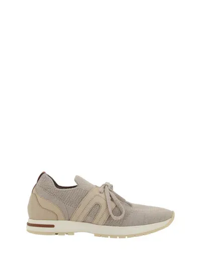 Loro Piana Flexy Walk Sneakers In Beige Mel