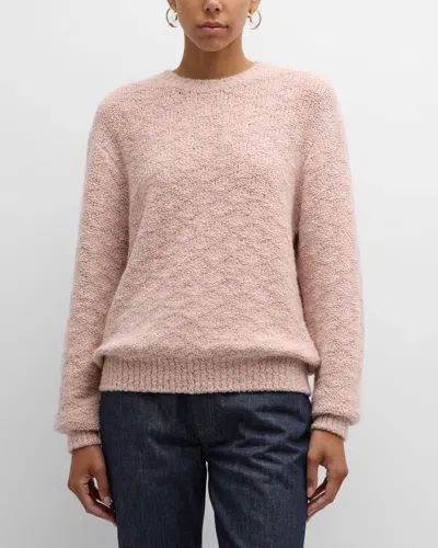 Loro Piana Folecchio Crewneck Cashmere Sweater In 3824 Silver Peony