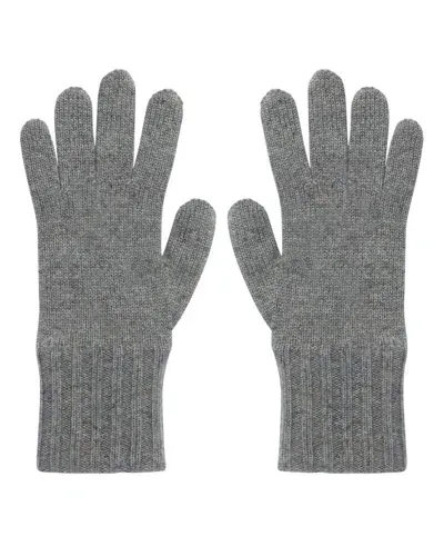 Loro Piana Knitted Gloves In Grey