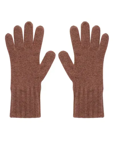 Loro Piana Knitted Gloves In Red