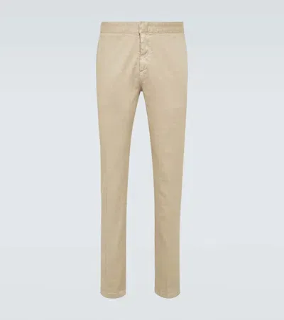 Loro Piana Linen-blend Chinos In Beige