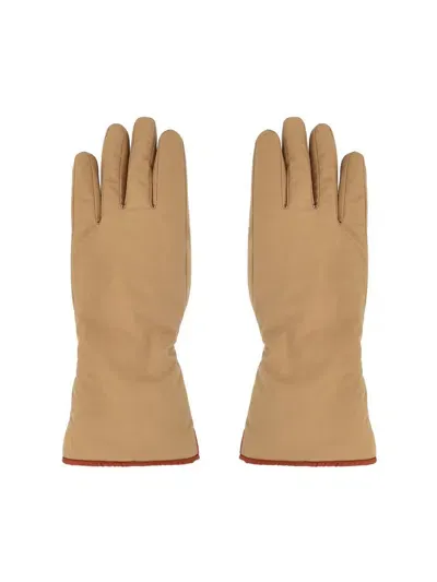 Loro Piana Logo Embroidered Panelled Gloves In Multi