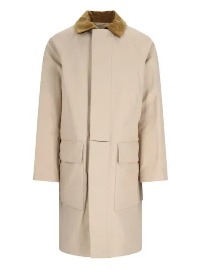 Loro Piana Long Trench Coat In Beige