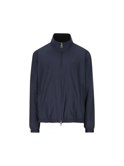 Loro Piana Lp Zipped Bomber Jacket In Navy