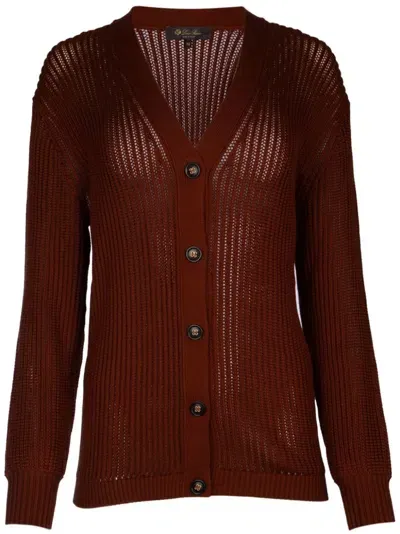 Loro Piana Maglieria Cardigan In Brown