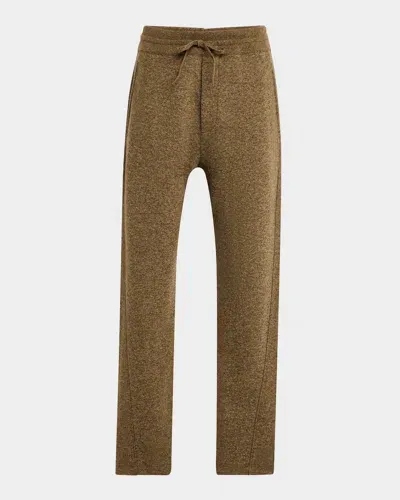 Loro Piana Men's Novalis Wool Pull-on Pants In Tundra Melange