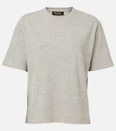 Loro Piana Pellino Cotton Jersey T-shirt In Grey