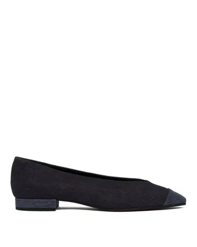 Loro Piana Rebecca Ballerina Flat In Blue