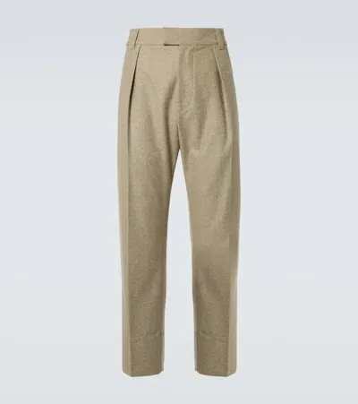 Loro Piana Reinga Wool And Cashmere Straight Pants In Beige