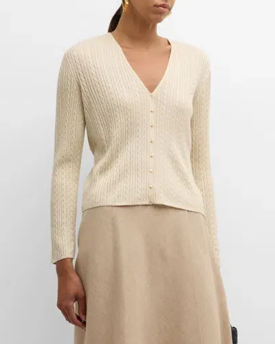 Loro Piana Rimella Cardigan In D933 Cashew Cream