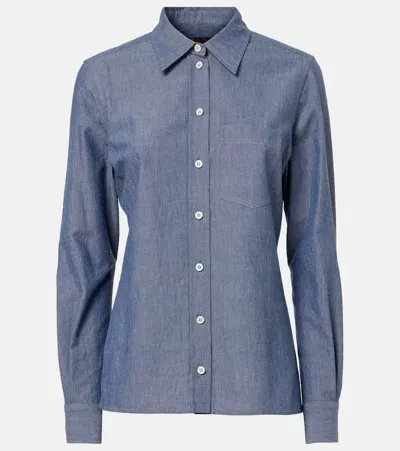 Loro Piana Roslyn Chambray Shirt In Blue