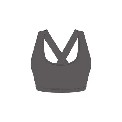 Losano Women's Grey Infinity High Impact Bra - Charcoal