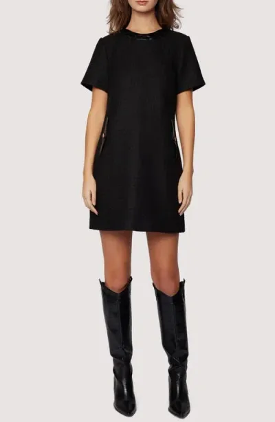 Lost + Wander Alessia Bouclé Minidress In Black