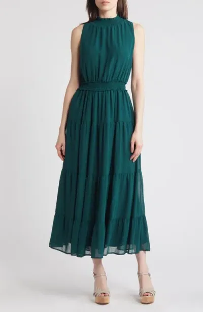 Lost + Wander Downtown Lights Sleeveless Maxi Dress In Green