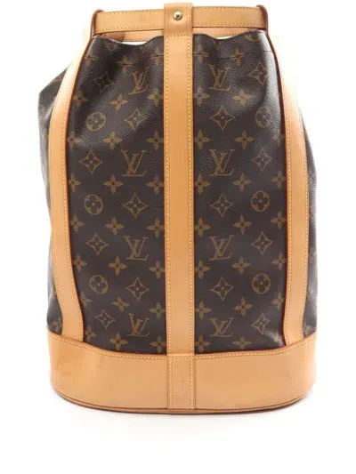 Pre-owned Louis Vuitton 1999 Randonnee Pm Monogram Shoulder Bag In Brown