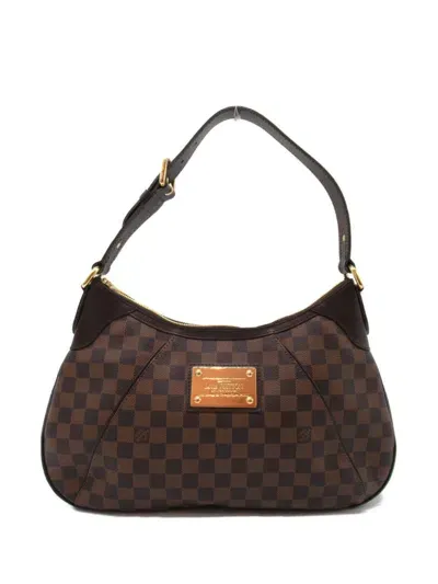 Pre-owned Louis Vuitton 2008 Thames Gm Shoulder Bag In Brown