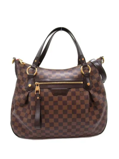 Pre-owned Louis Vuitton 2011 Evora Mm 2way Shoulder Bag In Brown