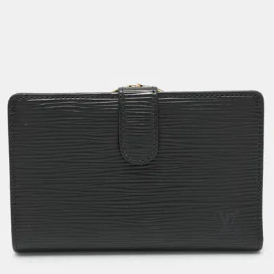 Pre-owned Louis Vuitton Black Epi Leather Wallet