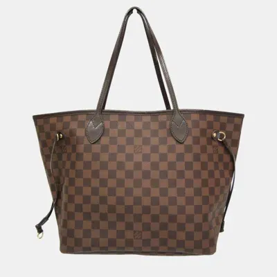 Pre-owned Louis Vuitton Brown Canvas Mm Neverfull Tote Bag