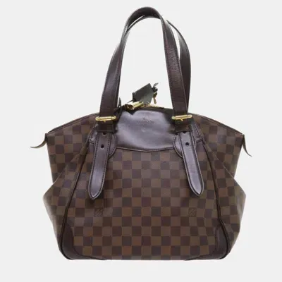 Pre-owned Louis Vuitton Brown Damier Ebene Canvas Verona Satchel