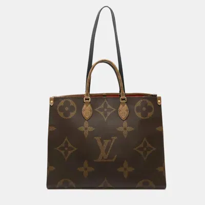 Pre-owned Louis Vuitton Brown Monogram Canvas Gm Onthego Tote Bag