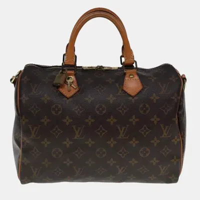 Pre-owned Louis Vuitton Brown Monogram Canvas Speedy Bandouliere 30 Duffel Bag