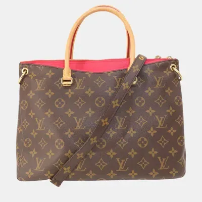 Pre-owned Louis Vuitton Canvas Pallas Monogram Tote Bag In Brown