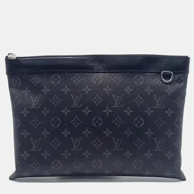 Pre-owned Louis Vuitton Eclipse Pochette Clutch M62291 Bag In Black