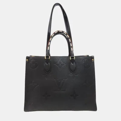 Pre-owned Louis Vuitton Empreinte On The Go Mm Wild At Heart Tote Bag In Black