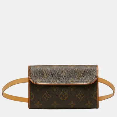 Pre-owned Louis Vuitton Monogram Canvas Florentine In Brown